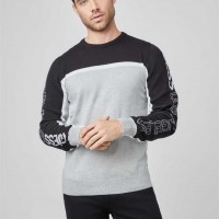 Мужской Свитер (Kortez Logo Sweater) 58310-01 Светлый Heather Серый Мульти