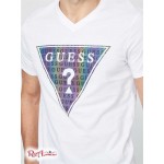 Чоловічі Джинси GUESS Factory (Jean Logo V-Neck Tee) 63780-01 Pure Білий