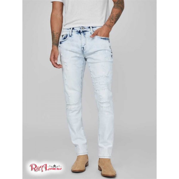 Чоловічі Джинси GUESS Factory (Ford Modern Skinny Jeans) 63770-01 Світлий Destroy WПопелясто-Сірий