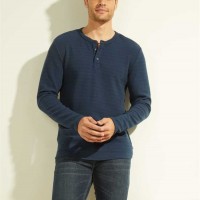 Чоловіча Хенлі (Vista Textured Henley) 64750-01 Silk Синій Мульті