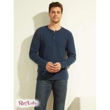 Чоловіча Хенлі (Vista Textured Henley) 64750-01 Silk Синій Мульті