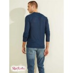 Мужской Лонгслив GUESS (Warehouse Long-Sleeve Henley) 55730-01 Silk Синий