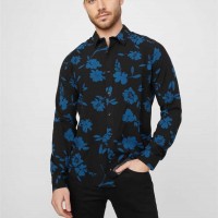 Чоловіча Сорочка (Manson Floral Shirt) 58450-01 Реактивний Чорний