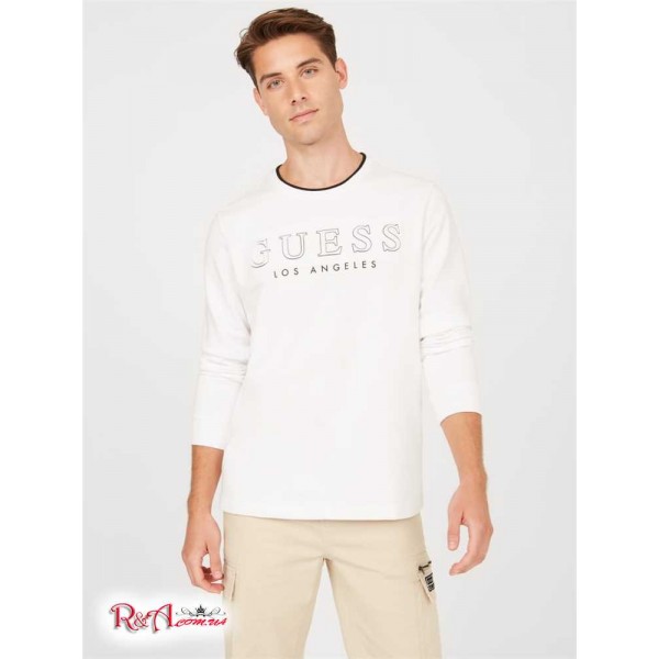 Мужской Лонгслив GUESS Factory (Kalico Logo Long-Sleeve Tee) 37250-01 Pure Белый
