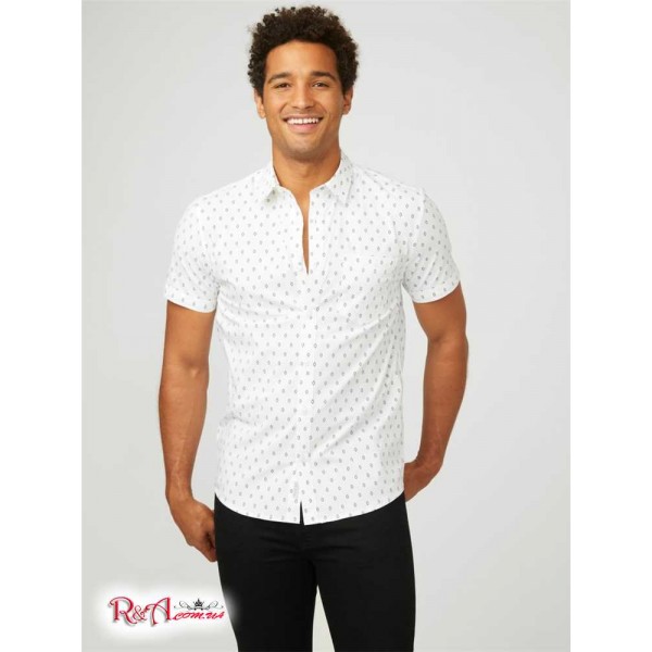 Чоловіча Сорочка GUESS Factory (Jonathan Geometric Shirt) 58050-01 Чистий Білий