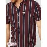 Мужская Рубашка GUESS Factory (Cyrus Striped Shirt) 58440-01 Marmont Красный