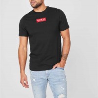 Чоловіча Футболка (Hugo Logo Patch Tee) 53760-01 Реактивний Чорний