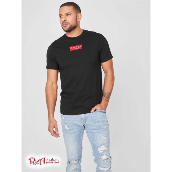 Мужская Футболка GUESS Factory (Hugo Logo Patch Tee) 53760-01 Реактивний Черный