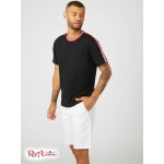 Чоловіча Футболка GUESS Factory (Hyatt Logo Tape Tee) 63941-01 Реактивний Чорний