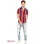 Чоловіча Сорочка GUESS Factory (Jarius Striped Shirt) 57991-01 Varsity Червоний