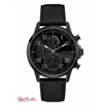 Мужские Часы GUESS (Black-Tone And Black Leather Chronographic Watch) 42691-01 Multi
