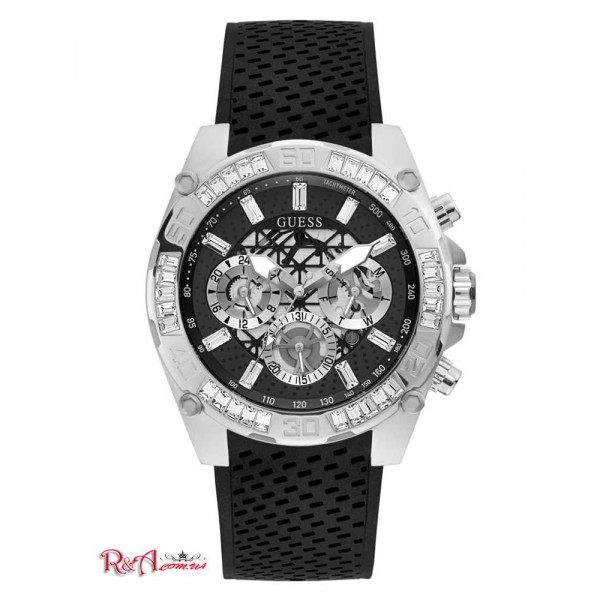 Мужские Часы GUESS (Silver-Tone And Black Tachymeter Watch) 60021-01 Multi Мужские Часы GUESS (Silver-Tone And Black Tachymeter Watch) 60021-01 Multi