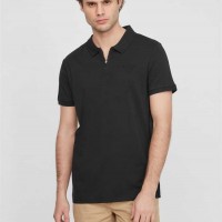 Мужское Поло (Teodoro Johnny Zip Polo) 64001-01 Реактивний Черный