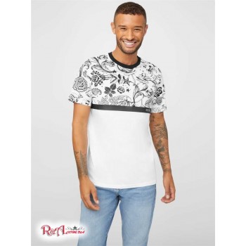 Чоловіча Футболка (Bjorn Split Floral Tee) 58511-01 Чистий Білий