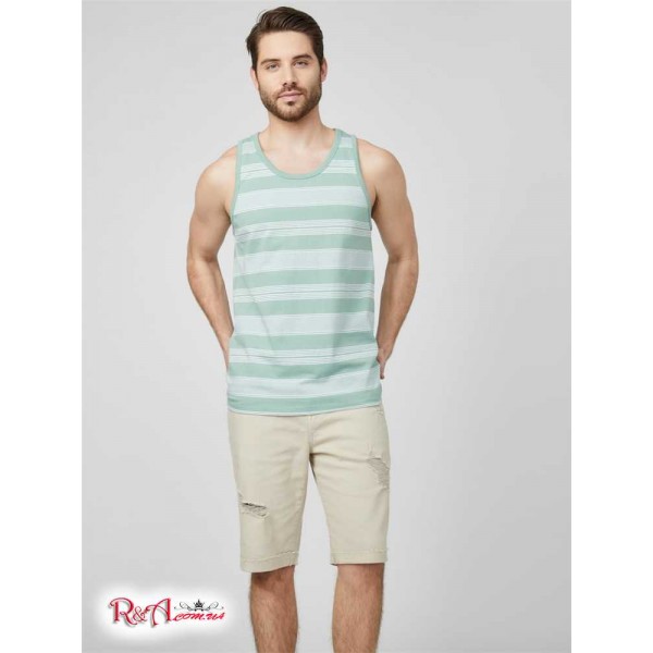 Чоловічий Танк GUESS Factory (Snow Striped Tank) 63981-01 Зелений Rock