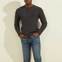 Чоловіча Хенлі (Vista Textured Henley) 64751-01 Реактивний Чорний Мульті