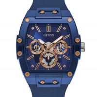 Чоловічий Годинник (Rose Gold-Tone and Blue Silicone Multifunction Watch) 60091-01 Multi