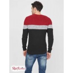 Мужской Свитер GUESS Factory (Alfen Color-Block Sweater) 63831-01 Beet Juice Красный Мульти