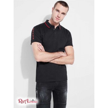 Чоловіче Поло (Pique Logo-Taping Polo) 41861-01 Реактивний Чорний