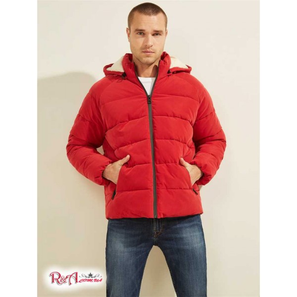 Чоловічий Пуховик GUESS (Hooded Nylon Puffer) 59531-01 Chili Red Чоловічий Пуховик GUESS (Hooded Nylon Puffer) 59531-01 Chili Red