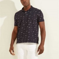 Мужское Поло (Corey Polo) 59521-01 Военно-Морской/Белый Guess Logo