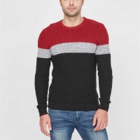 Мужской Свитер (Alfen Color-Block Sweater) 63831-01 Beet Juice Красный Мульти