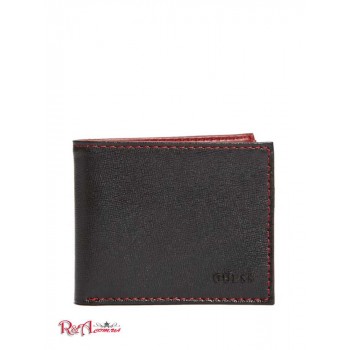Чоловічий Гаманець (Contrast Stitch Slimfold Wallet) 56451-01 Чорний