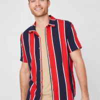 Чоловіча Сорочка (Jarius Striped Shirt) 57991-01 Varsity Червоний