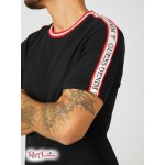 Чоловіча Футболка GUESS Factory (Hyatt Logo Tape Tee) 63941-01 Реактивний Чорний