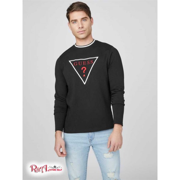 Мужская Веревка GUESS Factory (Roper Logo Crewneck) 58261-01 Реактивний Черный