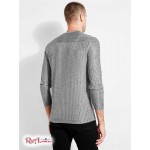 Мужской Лонгслив GUESS (Warehouse Long-Sleeve Henley) 41892-01 Stone Серый Мульти