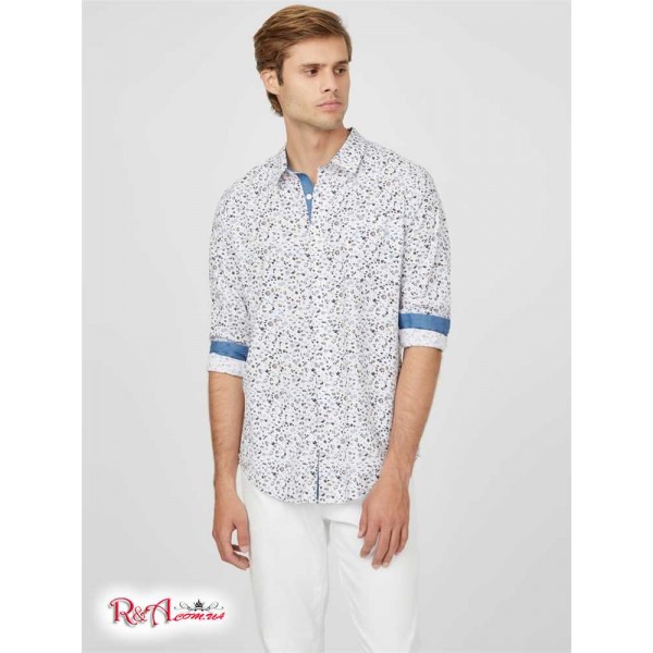 Чоловіча Сорочка GUESS Factory (Harper Floral Shirt) 58152-01 Чистий Білий
