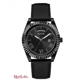 Чоловічий Годинник (Black Leather Analog Watch) 60012-01 Multi
