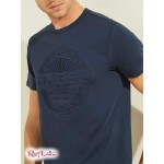 Мужская Футболка GUESS (Crest Logo Tee) 59622-01 Silk Синий