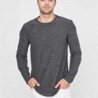 Мужской Crewneck (Robson Distressed Crewneck) 58272-01 Jet Black Multi