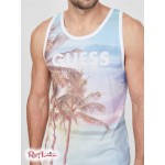 Чоловічий Танк GUESS Factory (Tepper Beach Tank Top) 63992-01 Чистий Білий Мульти