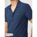 Мужская Рубашка GUESS Factory (Kent Logo Shirt) 58362-01 Silk Синий