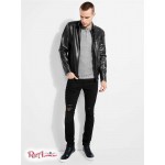 Мужской Лонгслив GUESS (Warehouse Long-Sleeve Henley) 41892-01 Stone Серый Мульти