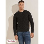 Мужской Свитер GUESS (Dawson Cable Knit Sweater) 64692-01 Реактивний Черный Мульти