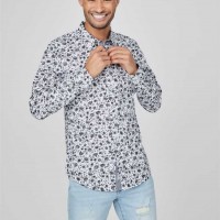 Мужская Рубашка (Woodrow Floral Shirt) 58452-01 Pure Белый Мульти