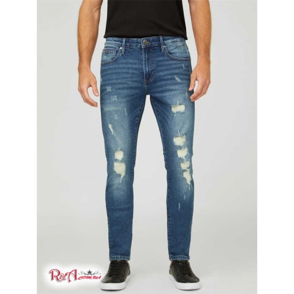 Мужские Джинсы GUESS Factory (Eco Jaxson Distressed Skinny Jeans) 58332-01 Medium Destroyed