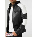 Мужская Куртка GUESS Factory (Daniel Color-Block Biker Jacket) 58072-01 Jet Black