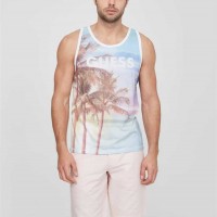 Чоловічий Танк (Tepper Beach Tank Top) 63992-01 Чистий Білий Мульти