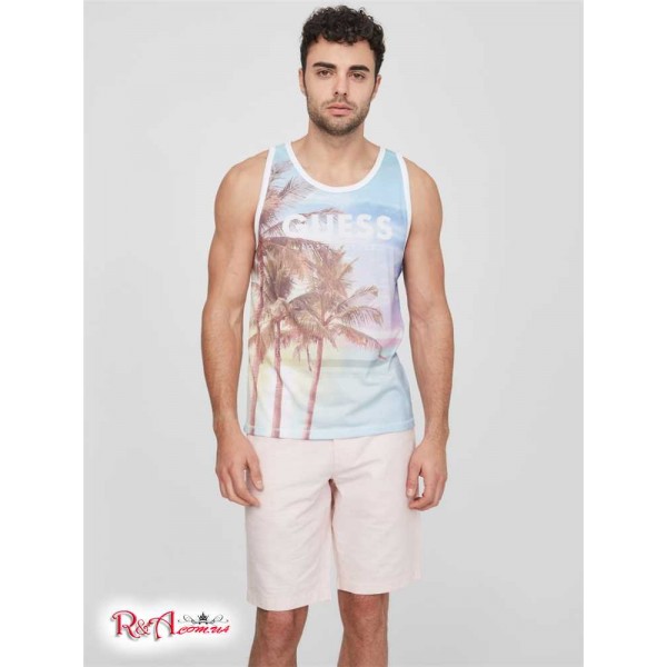 Чоловічий Танк GUESS Factory (Tepper Beach Tank Top) 63992-01 Чистий Білий Мульти