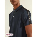 Чоловіче Поло GUESS (Pique Logo-Taping Polo) 41862-01 Silk Синій