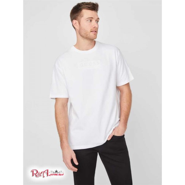 Мужская Футболка GUESS Factory (Harvey Embroidered Logo Tee) 53812-01 Pure Белый