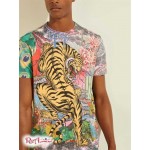 Чоловіча Футболка GUESS (Eco Tiger Graphic Tee) 59442-01 Чистий Білий