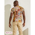 Чоловіча Футболка GUESS (Eco Vintage Poster Tee) 64732-01 Чистий Білий Мульти