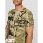 Чоловіча Футболка GUESS Factory (Graeil Collage Tee) 58372-01 Пісковик