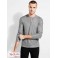 Хенли Warehouse Long-Sleeve для Мужчин 41892-01 Stone Серый Мульти